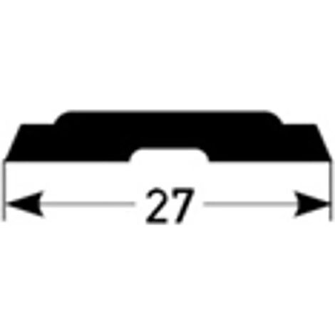 PVC-Einlage für Kombiwinkel - 27 mm breit-schwarz