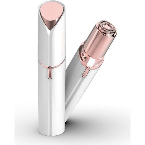 Rasoir électrique rechargeable USB pour femme, doux et indolore, pour une épilation parfaite des joues, du menton et des bras (élégant, blanc) (1/5)