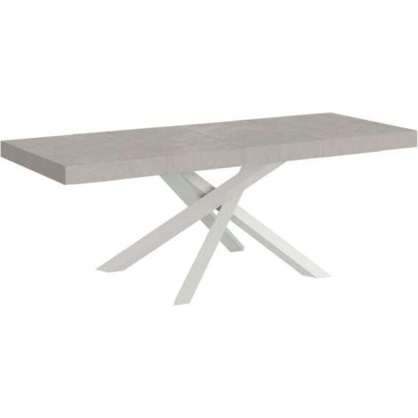 Tavolo allungabile 160/264x90 cm Volantis Premium cashmere gambe bianche (1/3)