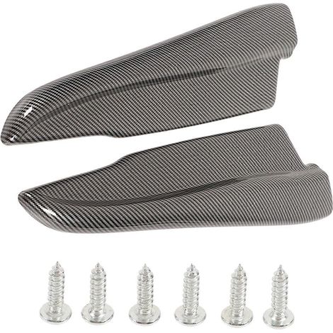 Paire de bavettes de pare-chocs arrière, séparateurs, protection d'angle de pare-chocs style fibre de carbone, universelles (1/4)