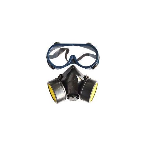 Masque de protection respiratoire au charbon actif – 2 filtres anti-poussière – Protection contre pesticides et formaldéhyde – Confort ajustable (1/5)