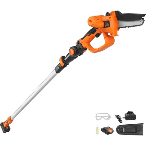 Scie à perche 2-en-1 sans fil, 20V 2Ah, capacité de coupe 12,7 cm, portée 243,8 cm, pour branches et élagage (batterie et protège-lame inclus) (1/5)