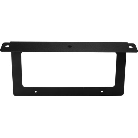 Cadre de plaque d'immatriculation avant en alliage d'aluminium noir, support de fixation pour pare-chocs avant, remplacement pour Ford Bronco 2021-2022 (1/5)