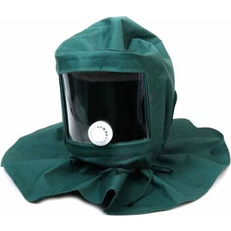 Casque Masque de Protection Anti-Vent Anti-poussière pour Sablage Sableuse