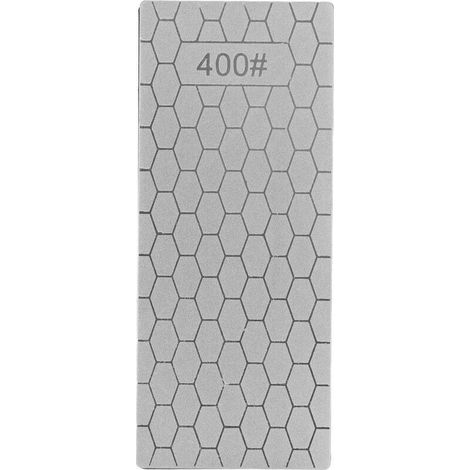 Schleifstein, rechteckiger Diamantschleifstein, Diamant-Messerschärfeplatte, Wetzstein, Küchenschleifer, Körnung 400 (1/4)