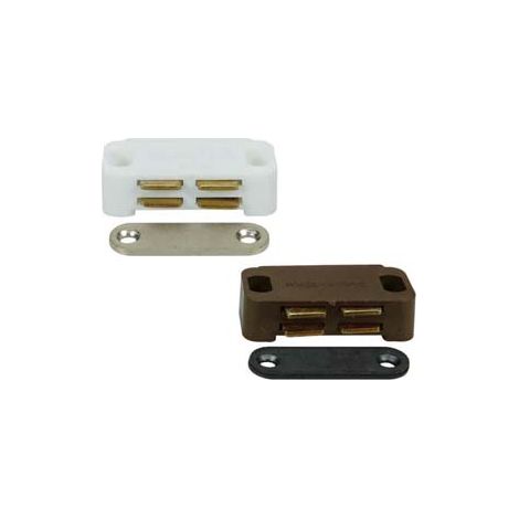CRICCHETTI MAGNETICI PICCOLI- - mm.35x15x12h. attrazione Kg.3 marrone (UC9) - 12 pezzi VAREC