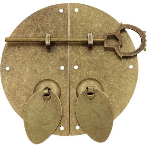 Verrous vintage gaufrage Moraillon Loquet Serrure Fermoir porte de frapper à serrure loquet Hardware Meubles (1/5)