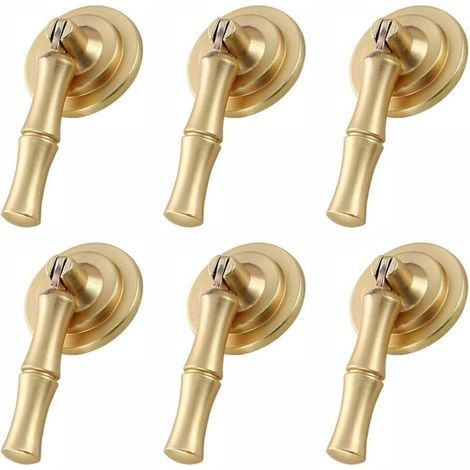 Set di 6 maniglie SEIWEI in lega di zinco color oro di alta qualità, resistenti alla corrosione, per mobili da cucina e armadi. (1/5)