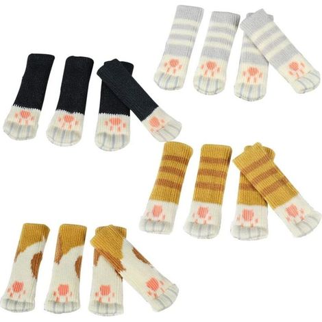[16 Pack] Cute Cat Claw Design Table and Chair Legs, Creative Chair Socks, Non-Slip Wear-Resistant Noiseless Thickened Chair Leg Pads (1/5)