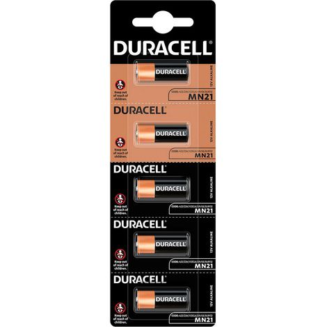 Alkaline-Batterie MN21 12 V ø10,3 x 28,5 mm, Blisterverpackung, 5 Stück