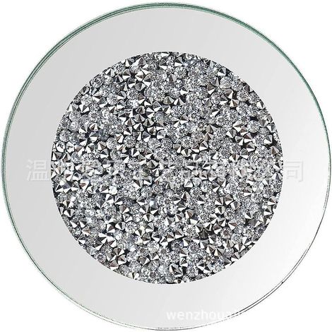 Kristallglas-Untersetzer, diamantgefüllte Spiegel-Teeuntersetzer, quadratische Untersetzer, Platzsets, Partydekoration (1/5)
