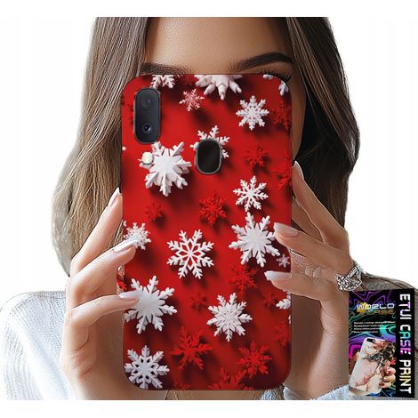 Custodia per Samsung Galaxy A40 - fiocchi di neve, neve, stelle, Natale (1/5)
