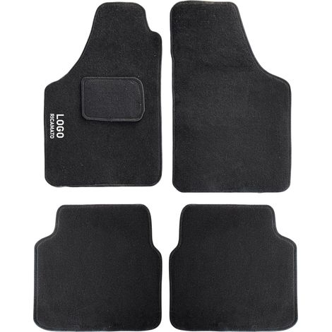 LUPEX SHOP - Tappetini auto compatibili per Idea, in moquette nera, anteriori e posteriori (1/3)