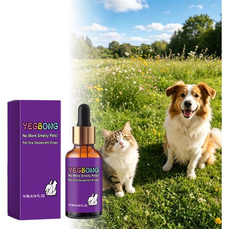 Gouttes désodorisantes pour l'haleine des animaux, adaptées aux chats et aux chiens. Rafraîchissent l'haleine, nettoient les dents, éliminent la plaque dentaire, douces et non irritantes. – 10 ml (1/5)
