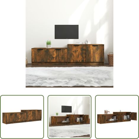 Holzwerkstoff - TV-Schrank Räuchereiche 158,5x36x45 cm Holzwerkstoff (1/5)