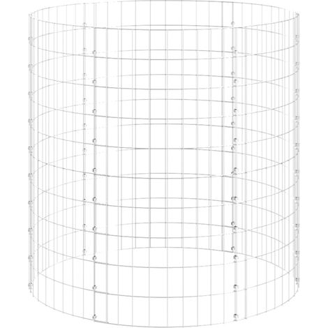 Maison Exclusive - Gabionen-Säule Rund Verzinkter Stahl Ø100x100