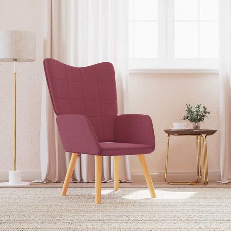 vidaXL Relaxing Chair Wine Red Fabric (1/5)