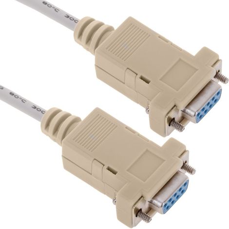 1 câble null-modem série DB9-F/DB9-F, 15 m, connexion directe RS-232, pour ordinateurs et équipements industriels