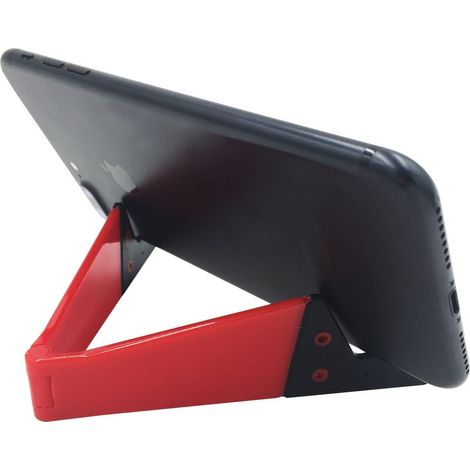 Set mit 4 tragbaren Handyständern für den Schreibtisch, kleiner universeller faltbarer Handyhalter für die Hosentasche, V-förmiger Ständer für kompatible Smartphones (gelb) (1/5)