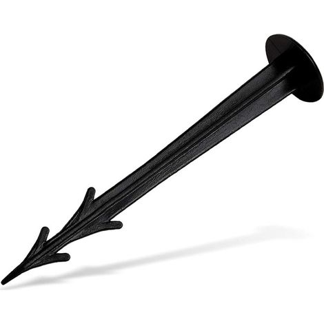 QAZQA Lot de 100 Piquets d'ancrage en Plastique Noir 12 cm résistants aux UV (1/5)