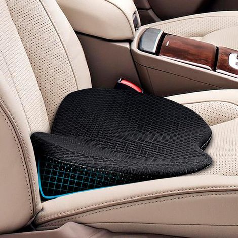 Keilkissen fürs Auto, Autositzkissen aus Memory-Schaum, ergonomisches Autositzkissen, Steißbeinstütze, Entlastung für Fahrer, Bürostuhl und LKW, Schmerzlinderung, Komfort und (1/5)
