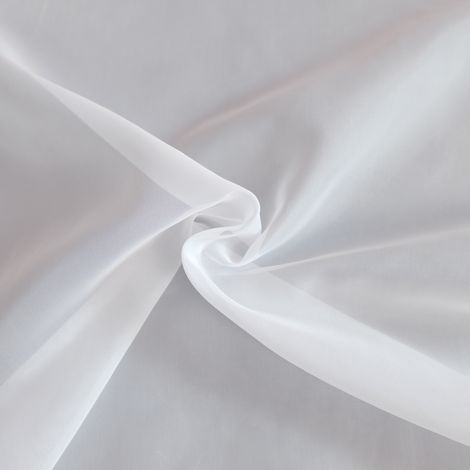 Tissu voile uni plombé grande largeur Blanc 305 cm