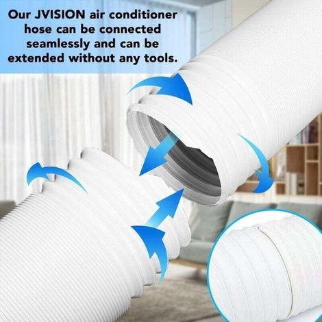 Tuyau Climatiseur Mobile, tuyau evacuation climatiseur 13cm/15cm de Diamètre avec Longueur de 150CM/200CM, Tuyau D'évacuation Flexible PVC Tuyau Kit pour climatiseur Mobile (Ø15cm200cm) (1/3)