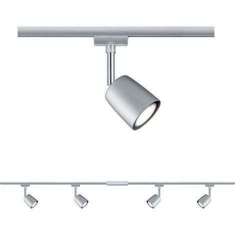 Paulmann Cover Système d'éclairage complet sur rail URail GU10 40 W LED chrome, chrome (mat) (1/5)