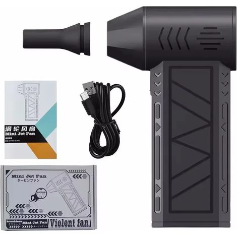 TRADE SHOP - Mini Soffiatore Aria Compressa Turbo Design Compatto Portatile Pulizia Polvere Pc Tastiere -