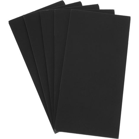 Feuilles en Plastique Ondulé, 4mm Noir Panneaux Vierges pour Pelouse, 12 Pouces x 6 Pouces Panneau Pure Imperméable Lot de 5 (1/4)