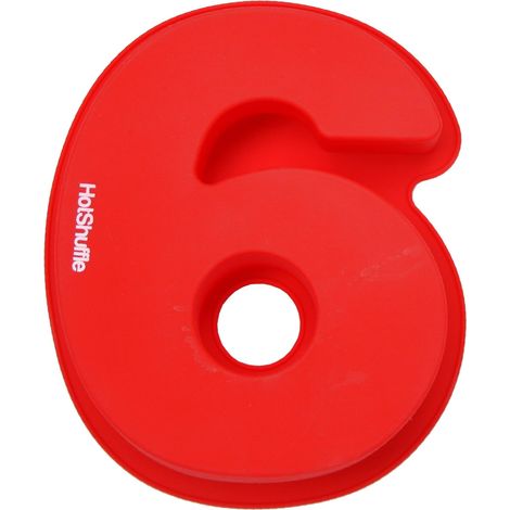 1 Moule à gâteau en silicone Nombre 6 Grand format Antiadhésif Pour anniversaire et mariage