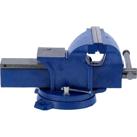 Étau d'établi 15 cm (6 po) à verrouillage manuel, robuste, en métal, base pivotante à 360°, avec enclume.