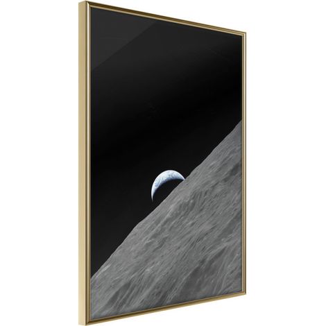 Affiche Murale Encadrée "Planet in the Shadow" 30 x 42 cm Or