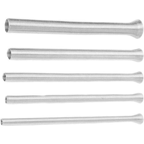 5-teiliges Federbiegegerät, Biegefeder, Biegefeder-Set, Biegefeder für Kupferrohre, 1/4", 5/16", 3/8", 1/2", 5/8", 210 mm, zum Biegen von Kupferrohren