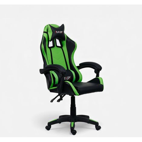Sedia da gaming ergonomica regolabile Vortex - Verde