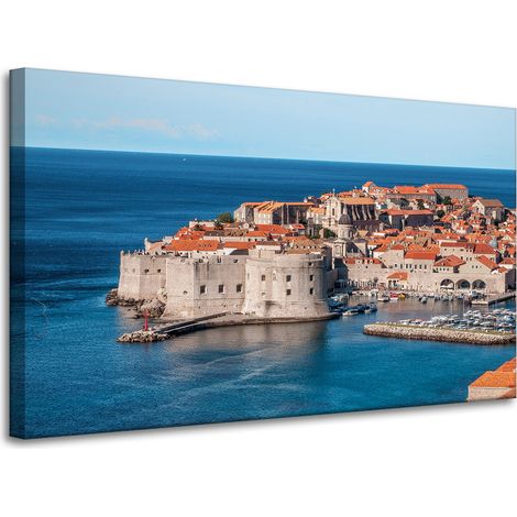 Lienzo impreso Arquitectura Croacia 100x60 cm Dubrovnik Zadar Vacaciones