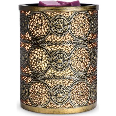 ZOLGINAH Brûleur Cire Parfumée Électrique, Lampe à Parfum en Métal, Veilleuse Chauffe-Parfum, Brûleur à Huile de Parfum de Fondoir de Réchaud en Métal pour La Chambre de Bureau à Domicile (1/5)
