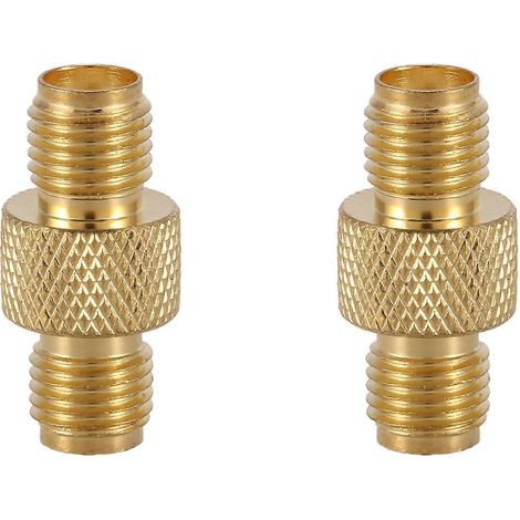 Adaptateur SMA femelle-femelle, connecteur coaxial RF droit, plaqué or (1/5)