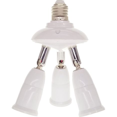 Adaptateur douille E27 – répartiteur 3 têtes – angles réglables – support ampoule