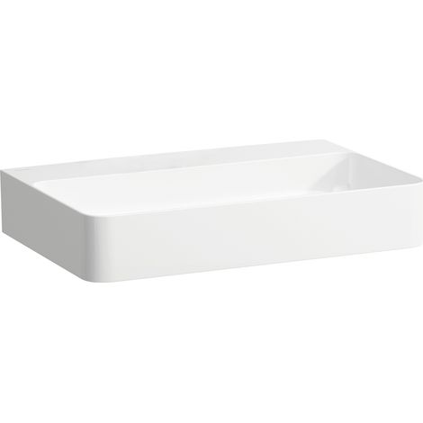 LAUFEN VAL Lavabo sobre encimera, sin agujero para grifo, sin