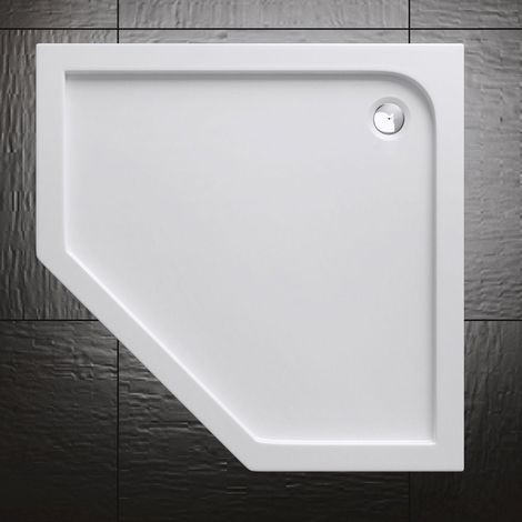 Durovin Bathrooms Acrylic Shower Tray - Glossy White Finished - Pentagonal - 900 x 900mm (1/2)
