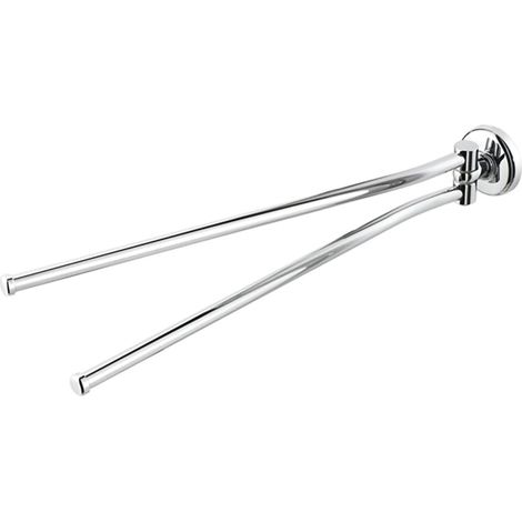 Geesa Handtuchhalter 2 armig Wand Topaz, Handtuchstange zweiarmig zum Bohren, chrom (1/5)