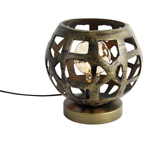 Industrielle Tischlampe Antikgold - Bobby