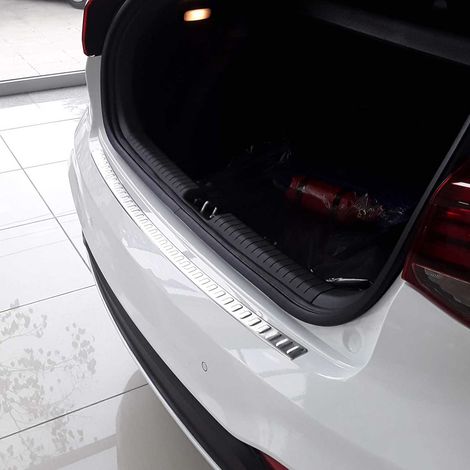 Protection Seuil de Pare-Chocs Arriére Compatible avec Hyundai i20 HB 2018-2020 Acier Brossé (1/5)