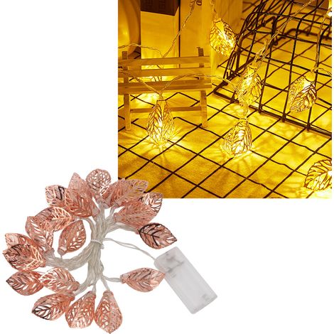 LED-Lichterketten in Blattform, hohle Lichterketten, Weihnachtsgirlanden, dekorative Girlanden (1/5)