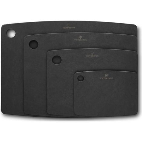 Tabla de corte Victorinox Kitchen Series, modelo para cortar y servir alimentos, material ecológico de papel compuesto, resistente al calor, apta para lavavajillas, negro