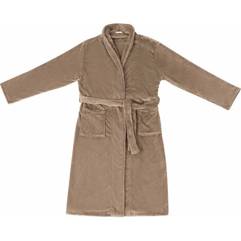 Robe de bain sans capuche Camel s Flanelle