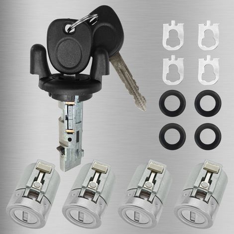 Compatible with Chevrolet GMC universal door lock cylinders, 2 keys, 4 door locks, model numbers 704600, 706591, 598007. (1/4)