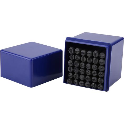 Kit de 36 poinçons en acier de 5 mm pour lettres et chiffres (alphabet) (1/5)