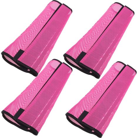 4 Pièces Guêtres Anti-mouches pour Chevaux Respirantes Maille Légère Protection pour Jambes Confortables et Ajustées